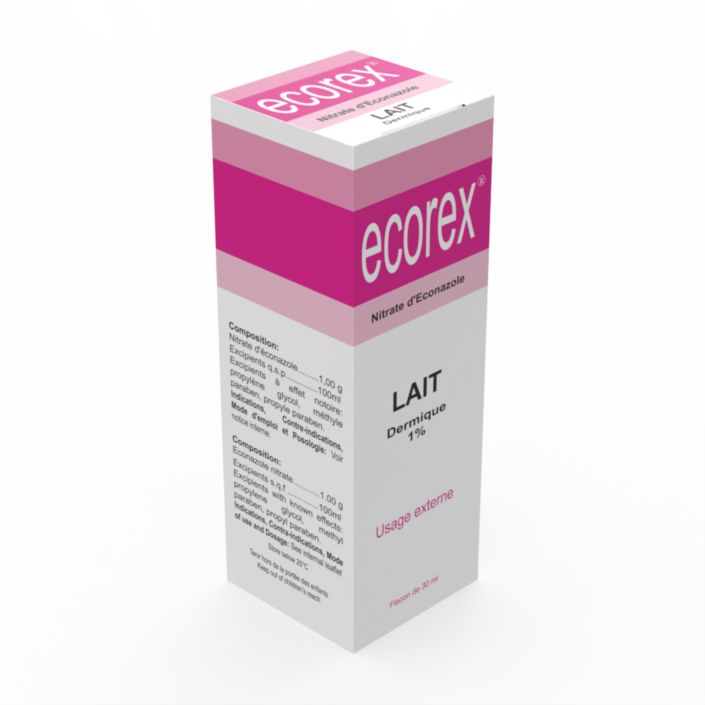 ECOREX 1% Dermal milk Bottle of 30 ml